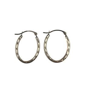 RL 10K Yellow Gold .4g Small Oval Twisted Pierced Earrings